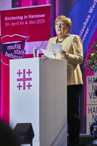 Bibelstunde mit Angela Merkel beim 39. Evangelischen Kirchentag in Hannover