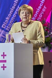 Bibelstunde mit Angela Merkel beim 39. Evangelischen Kirchentag in Hannover