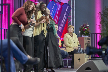 Bibelstunde mit Angela Merkel beim 39. Evangelischen Kirchentag in Hannover