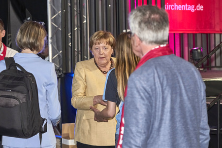 Bibelstunde mit Angela Merkel beim 39. Evangelischen Kirchentag in Hannover