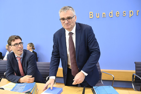 Regierungspressekonferenz in Berlin