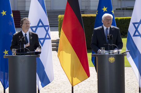 Gemeinsame Pressekonferenz von Frank-Walter Steinmeier und Isaak Herzog in Berlin
