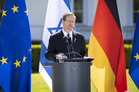 Gemeinsame Pressekonferenz von Frank-Walter Steinmeier und Isaak Herzog in Berlin