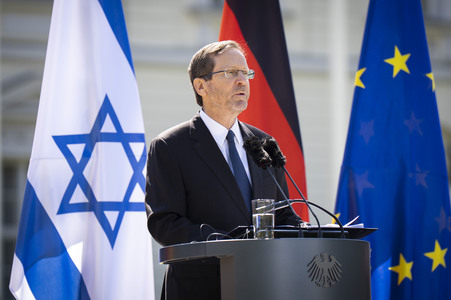 Gemeinsame Pressekonferenz von Frank-Walter Steinmeier und Isaak Herzog in Berlin