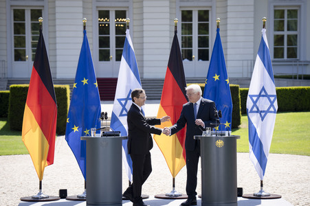 Gemeinsame Pressekonferenz von Frank-Walter Steinmeier und Isaak Herzog in Berlin
