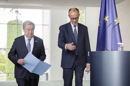 Empfang des Generalsekretärs der Vereinten Nationen in Berlin