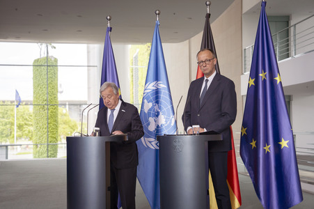 Empfang des Generalsekretärs der Vereinten Nationen in Berlin