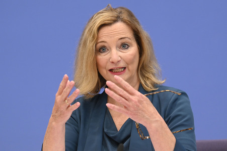 Bundespressekonferenz 'Report Globale Flucht 2025' in Berlin