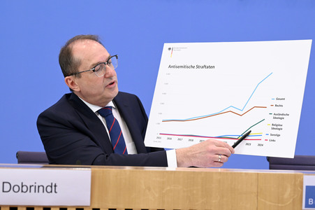Bundespressekonferenz 'Fallzahlen für die politisch motivierte Kriminalität 2024' in Berlin