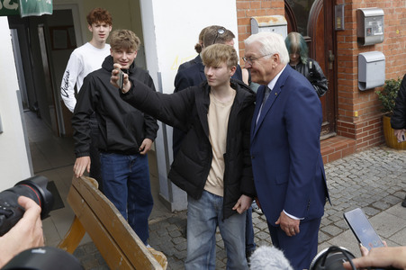 'Ortszeit Deutschland' mit dem Bundespräsidenten in Delitzsch