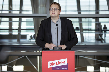 Pressestatement der Partei Die Linke in Berlin