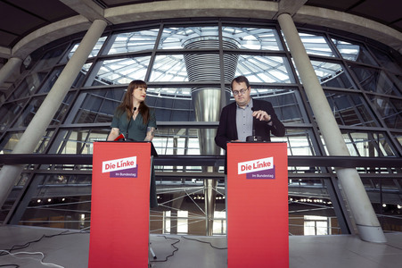 Pressestatement der Partei Die Linke in Berlin