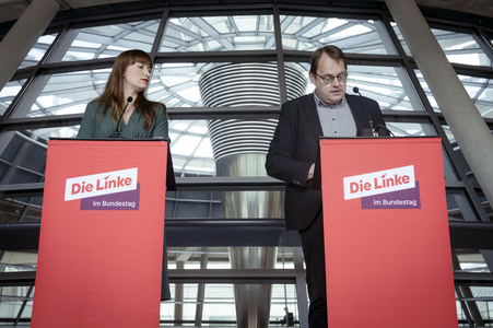 Pressestatement der Partei Die Linke in Berlin