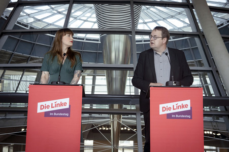 Pressestatement der Partei Die Linke in Berlin
