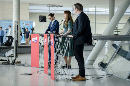 Pressestatement der Partei Die Linke in Berlin