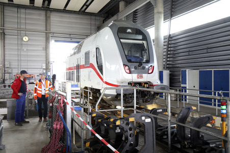 Vorstellung des encore Batteriespeichers im DB ICE-Werk in Leipzig