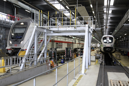 Vorstellung des encore Batteriespeichers im DB ICE-Werk in Leipzig