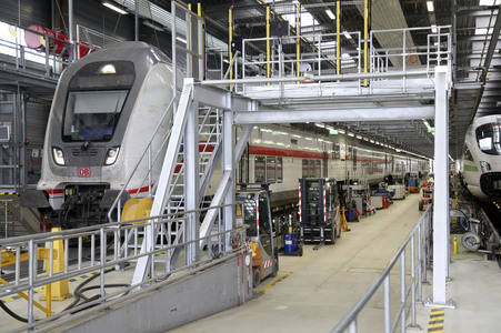 Vorstellung des encore Batteriespeichers im DB ICE-Werk in Leipzig