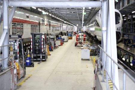 Vorstellung des encore Batteriespeichers im DB ICE-Werk in Leipzig