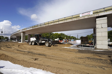 Abriss der kaputten Wuhlheide-Brücke in Berlin