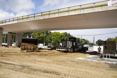 Abriss der kaputten Wuhlheide-Brücke in Berlin