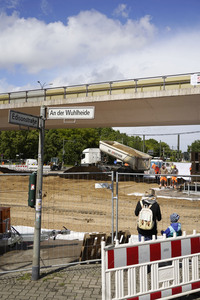 Abriss der kaputten Wuhlheide-Brücke in Berlin