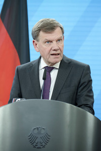 Pressekonferenz des indischen Außenministers und des deutschen Außenministers in Berlin