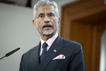 Pressekonferenz des indischen Außenministers und des deutschen Außenministers in Berlin