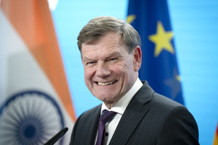 Pressekonferenz des indischen Außenministers und des deutschen Außenministers in Berlin
