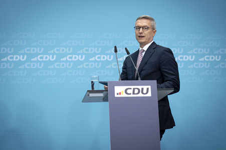 Pressekonferenz der CDU nach den Gremiensitzungen in Berlin