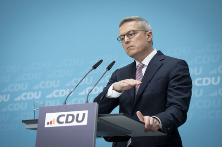 Pressekonferenz der CDU nach den Gremiensitzungen in Berlin