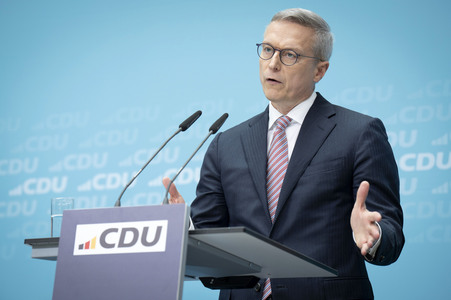 Pressekonferenz der CDU nach den Gremiensitzungen in Berlin