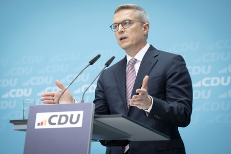 Pressekonferenz der CDU nach den Gremiensitzungen in Berlin