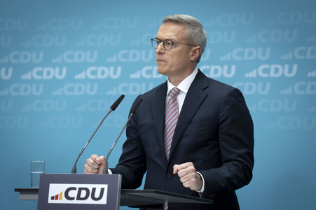 Pressekonferenz der CDU nach den Gremiensitzungen in Berlin