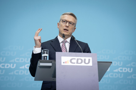 Pressekonferenz der CDU nach den Gremiensitzungen in Berlin