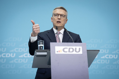 Pressekonferenz der CDU nach den Gremiensitzungen in Berlin
