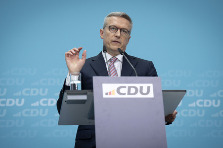 Pressekonferenz der CDU nach den Gremiensitzungen in Berlin