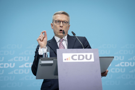 Pressekonferenz der CDU nach den Gremiensitzungen in Berlin