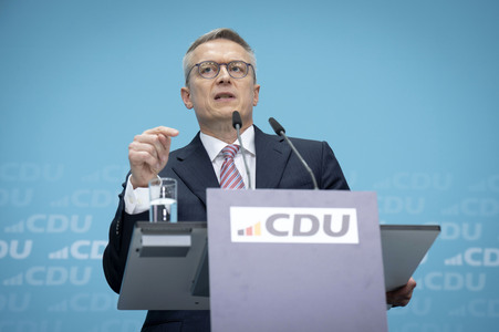 Pressekonferenz der CDU nach den Gremiensitzungen in Berlin