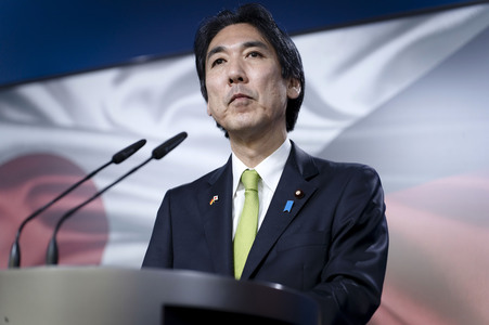 Unterzeichnung von Absichtserklärungen zwischen Japan und Deutschland in Berlin