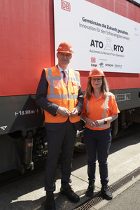Erste automatisierte Güterzuglokomotive von DB Cargo im Testbetrieb in Köln