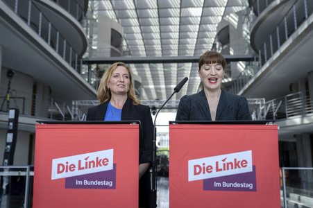 Pressestatement der Partei Die Linke in Berlin