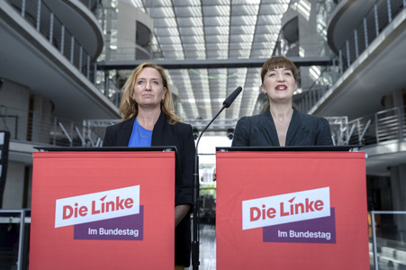 Pressestatement der Partei Die Linke in Berlin