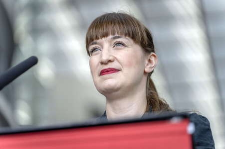 Pressestatement der Partei Die Linke in Berlin