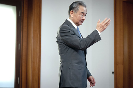 Pressekonferenz des chinesischen Außenministers und des deutschen Außenministers in Berlin