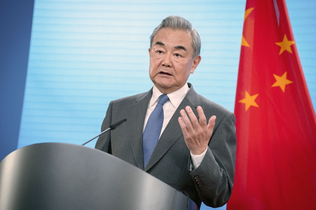 Pressekonferenz des chinesischen Außenministers und des deutschen Außenministers in Berlin