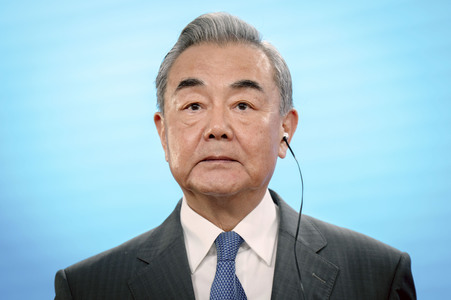 Pressekonferenz des chinesischen Außenministers und des deutschen Außenministers in Berlin