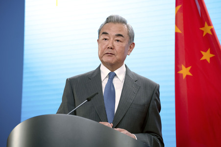 Pressekonferenz des chinesischen Außenministers und des deutschen Außenministers in Berlin