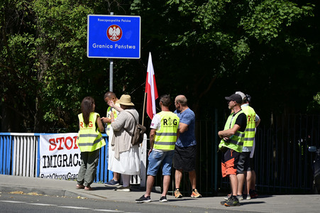 Grenzkontrollen an der deutsch-polnischen Grenze in Görlitz
