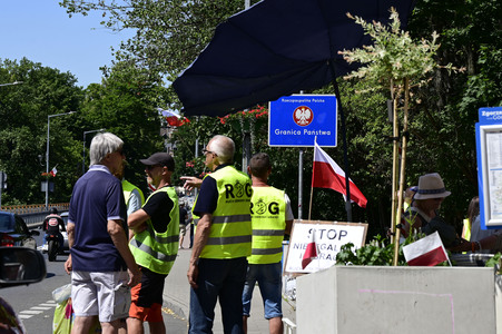 Grenzkontrollen an der deutsch-polnischen Grenze in Görlitz